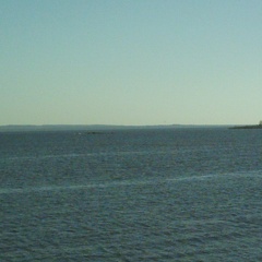 view of Lake Michigan from bridge